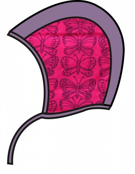 Småfolk, babylue i ull, sommerfuglprint
