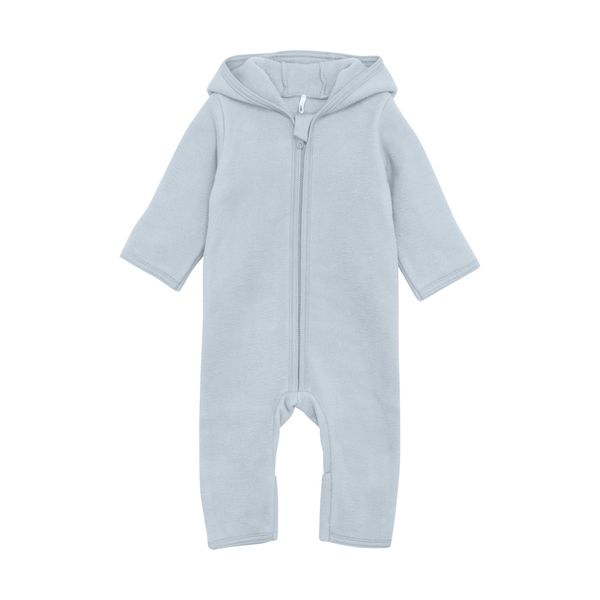 Huttelihut , bomullfleecedress med ører (S), celestial blue