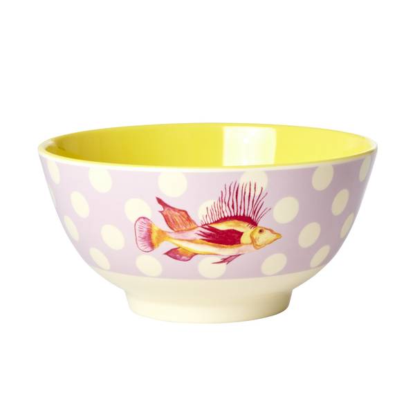 Rice, lavender bolle med fiskeprint