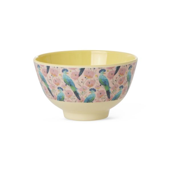 Rice, liten bolle i melamin, exotic bird print